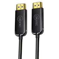 Cruxtec HDMI 2.0 Male to Male Ultra-HD 4K/60Hz Optical Fiber Black Cable - 50m