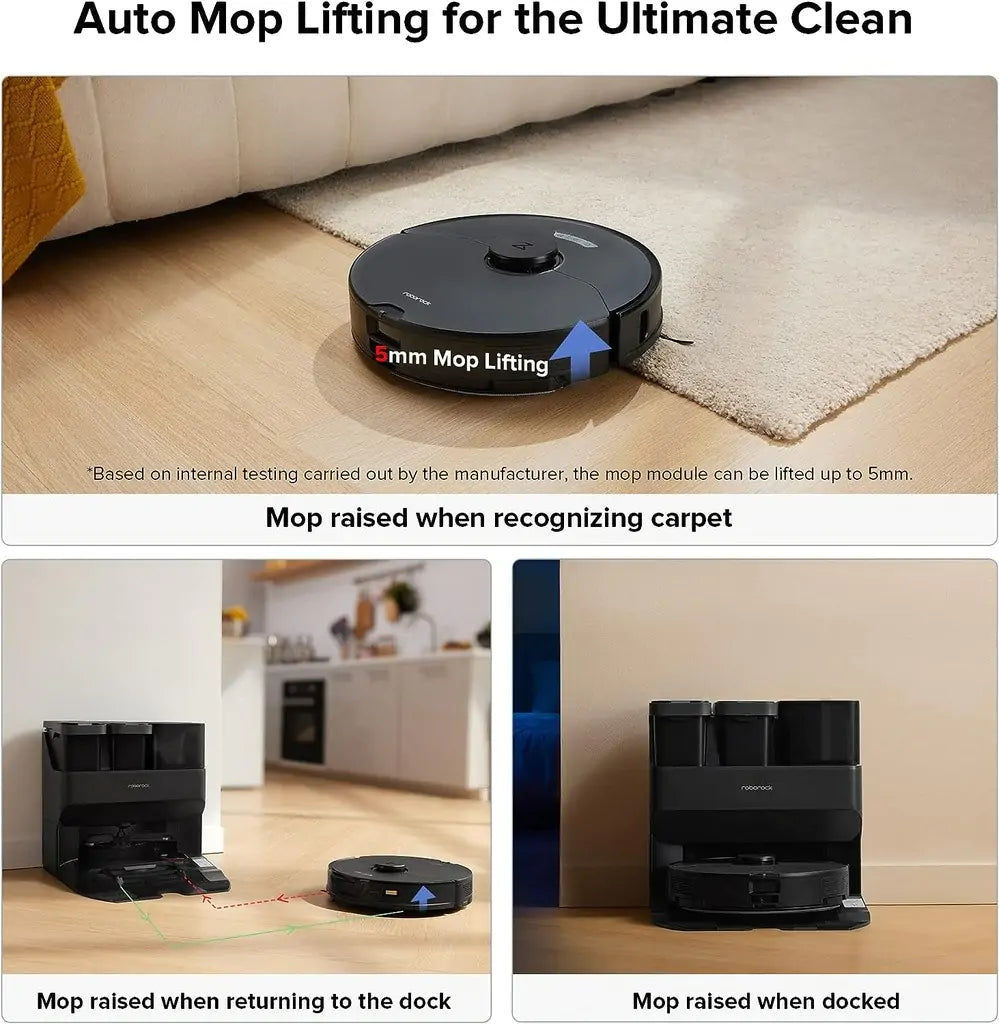 Roborock S7 Max Ultra Robot Vacuum Cleaner with Auto Mop Drying - Black