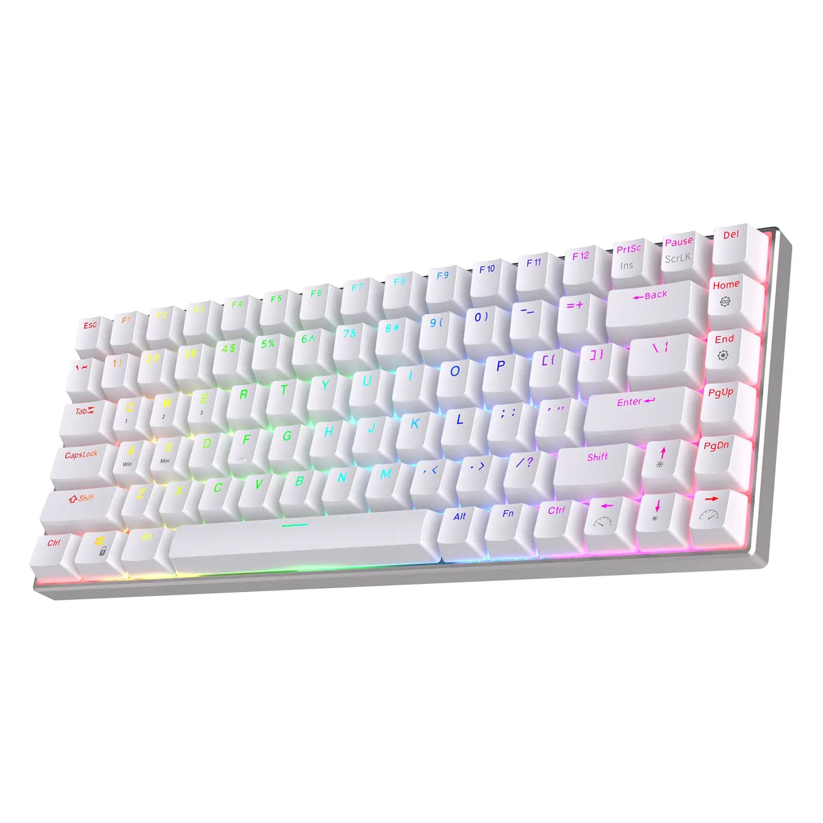 RK ROYAL KLUDGE RK84 Pro 75% RGB Triple Mode BT5.0/2.4G/Wired Hot-Swappable Mechanical Keyboard with Aluminum Frame, Clicky Blue Switch