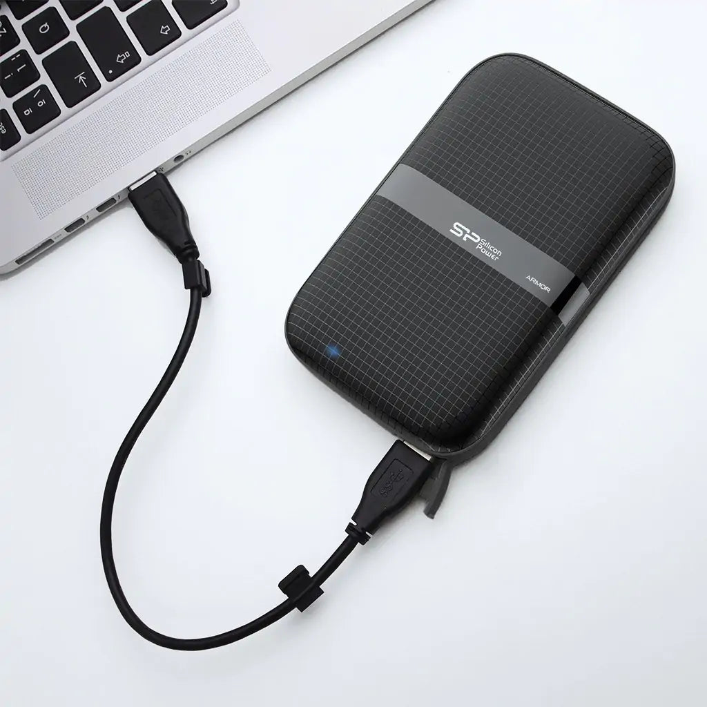 Silicon Power 2TB Armor A60 Rugged Shockproof & Water resistant Portable External Hard Drive USB 3.0 For PC,MAC,XBOX,PS4,PS5 - Black