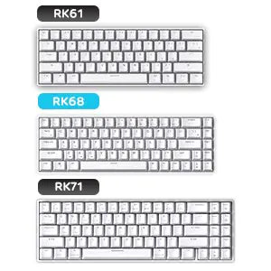 RK ROYAL KLUDGE RK68 65% Hot-Swappable Wireless Mechanical Keyboard, Clicky Blue Switch
