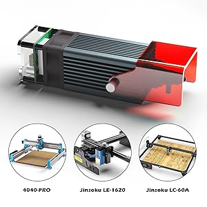 Genmitsu 10W Compressed Spot Laser Module with Air Assist Nozzle, 0.08mm*0.05mm Laser Spot, Min 8.5W Optical Power, for Genmitsu 4040 PRO, 6050 Plus C