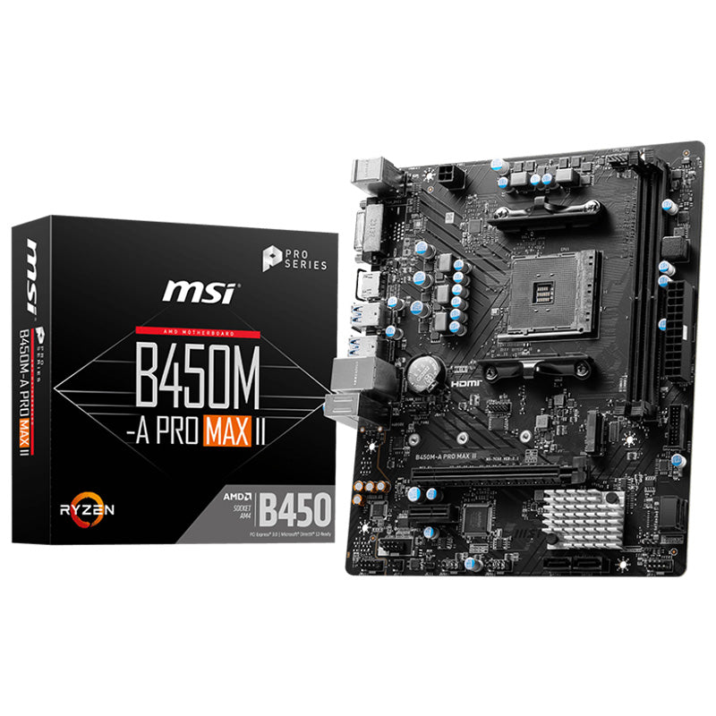 MSI B450M-A Pro Max II AM4 micro-ATX Motherboard