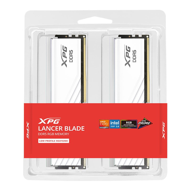Adata XPG 32GB  AX5U6000C3616G-DTLABRWH Lancer Blade RGB 6000MHz DDR5 RAM - White