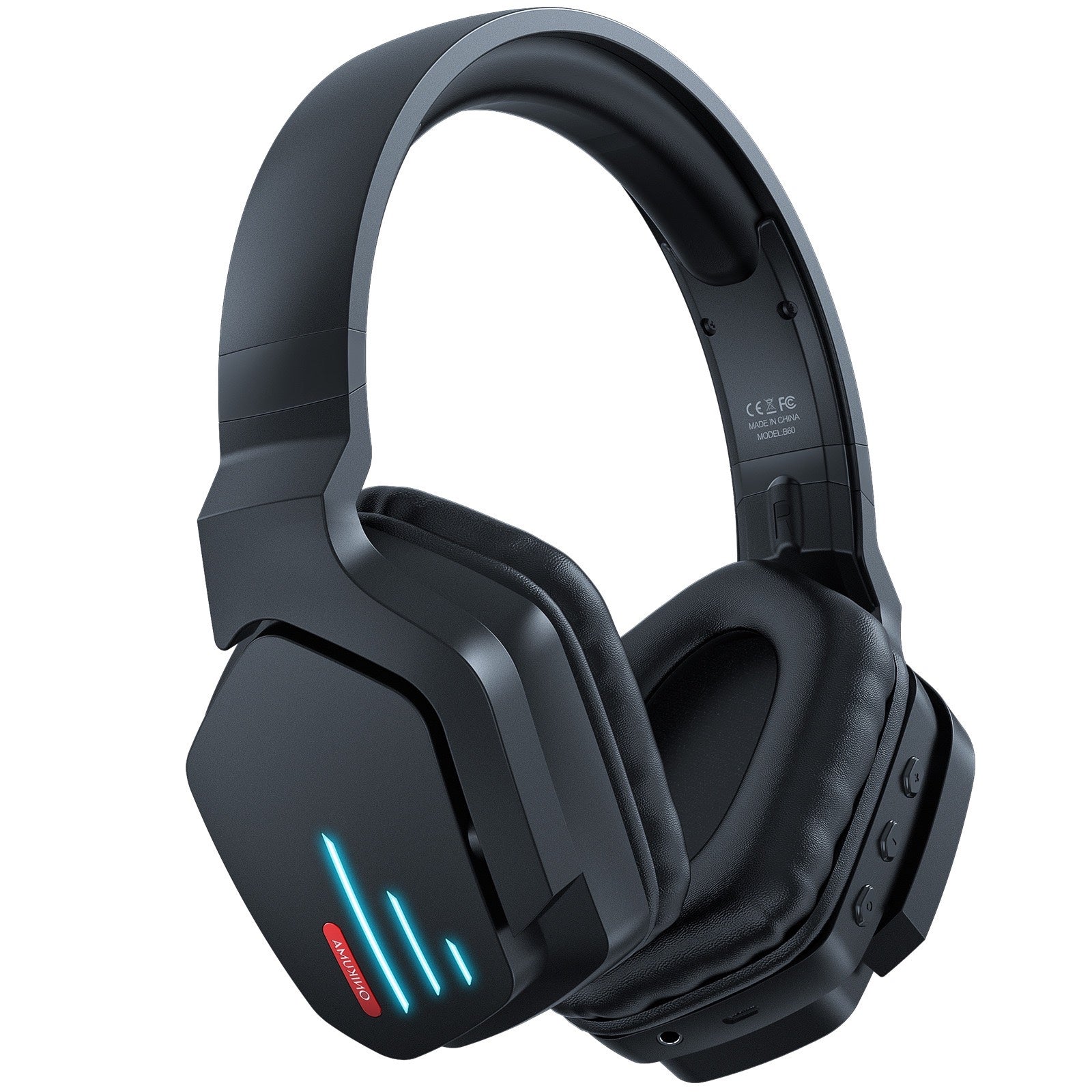 B60 Bluetooth headset  noise-canceling  stereo gaming  heavy bass  wireless glowing headphones