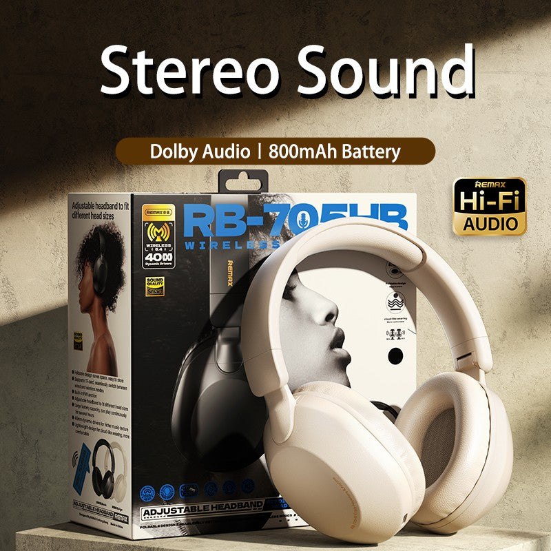 Bluetooth 5.4 Headphones, ENC Call Noise Canceling with Over Ear Wireless Headset Foldable with 120H Playback, Stereo Bass White