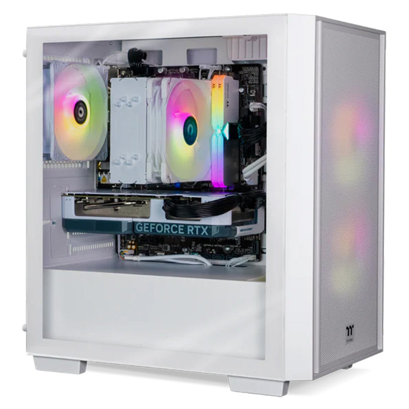 Thermaltake Genesis V4 i5-12400F RTX 3050 1TB SSD 16GB RAM W11H Gaming Desktop PC - Snow Edition