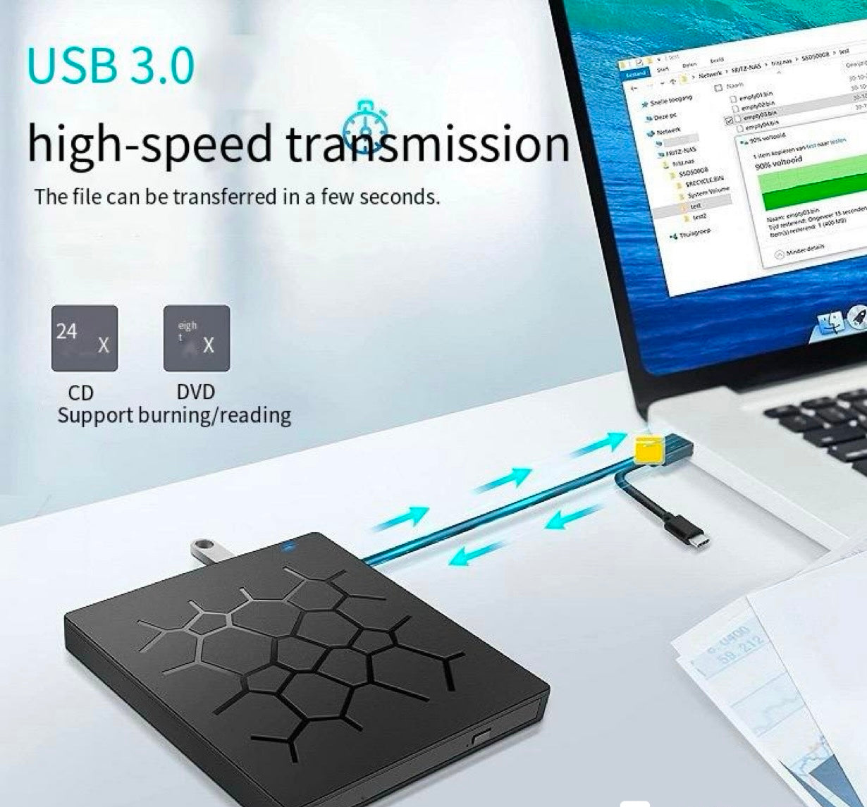 7-in-one multi-function DVD recorder, VCD player, mobile external optical drive