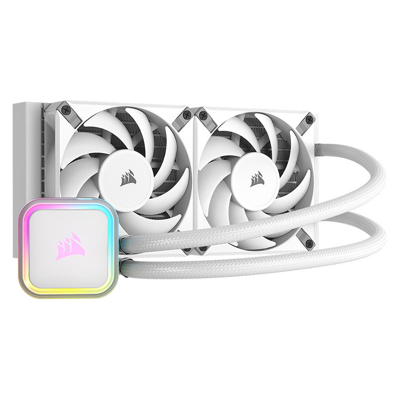 Corsair iCUE H100i RGB Elite 240mm Liquid CPU Cooler - White