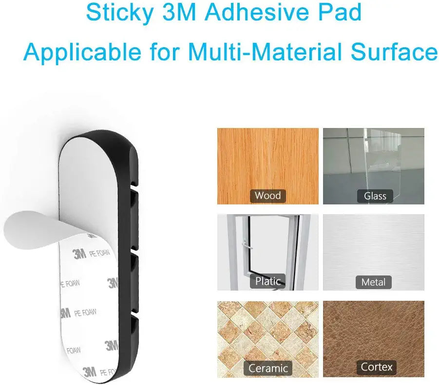 Cable Organizer Clips Cord Holder Self Adhesive Cable Management Removable & Reusable Cable Holder for USB Cable/Power Cord/Wire 2025 upgrade version