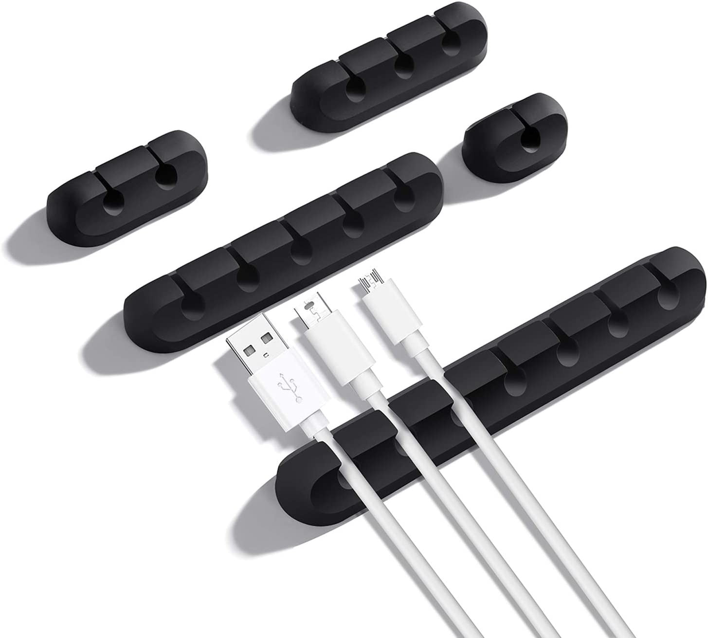 Cable Organizer Clips Cord Holder Self Adhesive Cable Management Removable & Reusable Cable Holder for USB Cable/Power Cord/Wire 2025 upgrade version