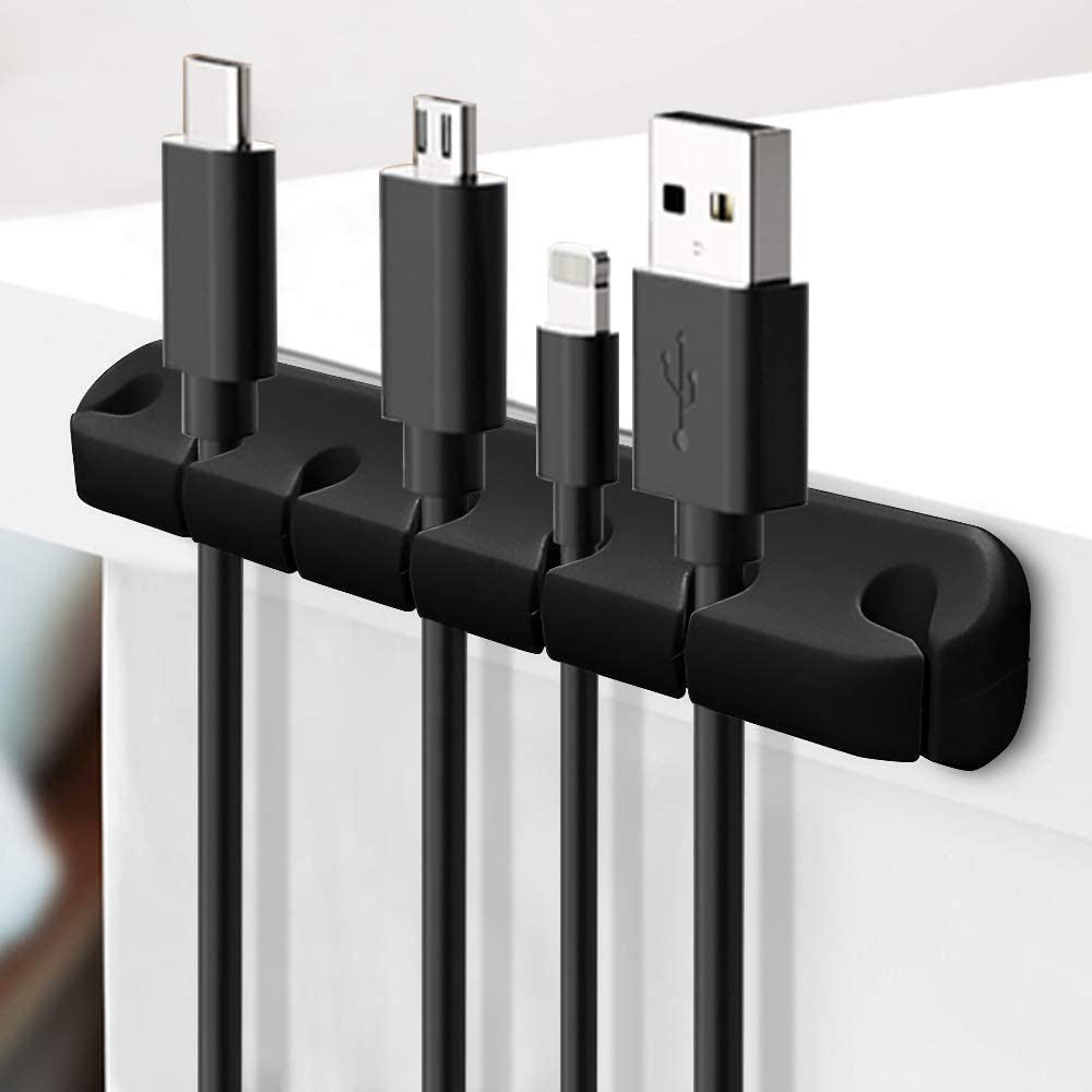 Cable Organizer Clips Cord Holder Self Adhesive Cable Management Removable & Reusable Cable Holder for USB Cable/Power Cord/Wire 2025 upgrade version