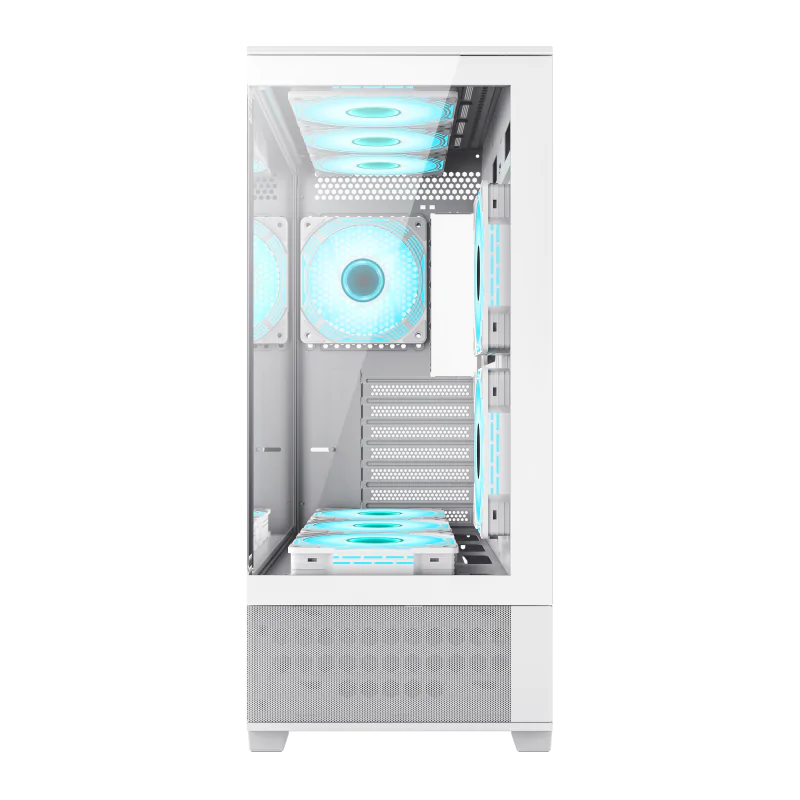 Gamemax Vista AW ATX Mid-Tower white 6x ARGB fan
