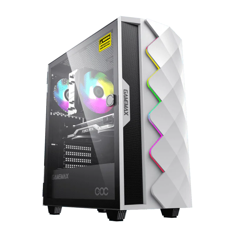 Gamemax Diamond COC WT ATX Mid-Tower Black Chassis 1x ARGB fan 1x 14CM Turbo COC fan