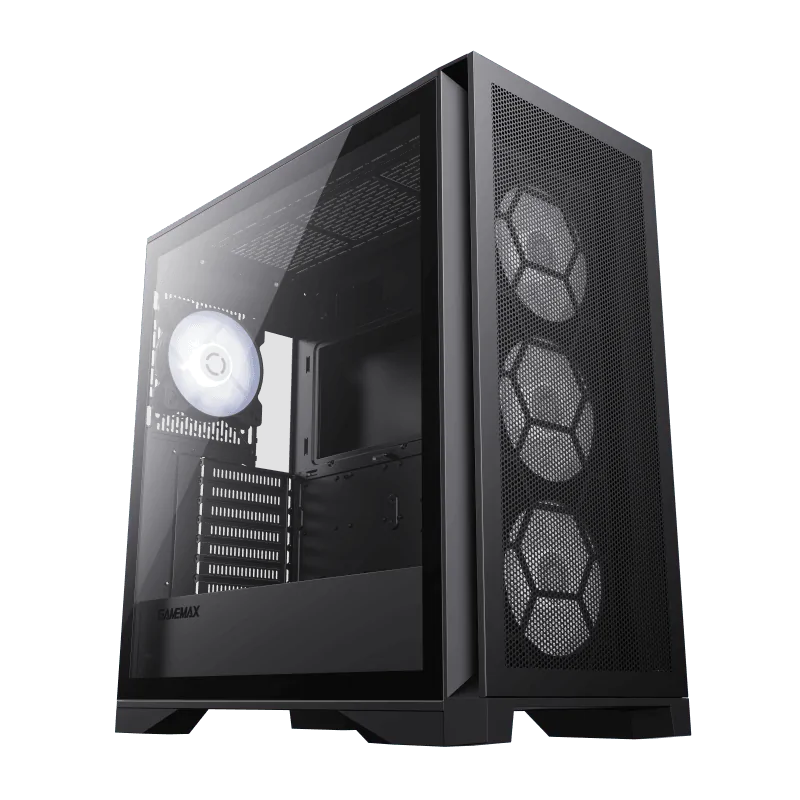 Gamemax Leader E-ATX black Case 6x ARGB fan