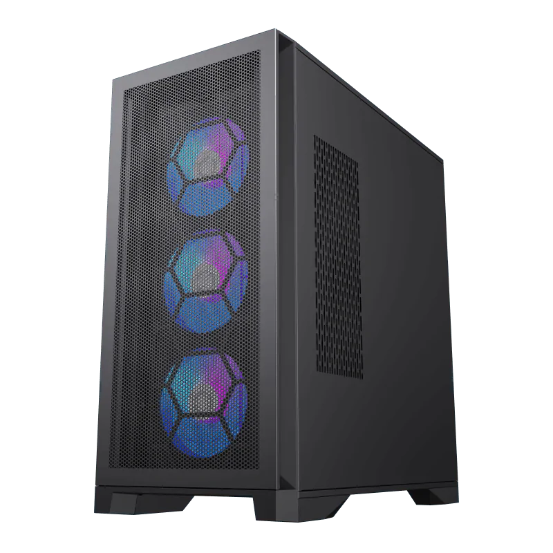 Gamemax Leader E-ATX black Case 6x ARGB fan