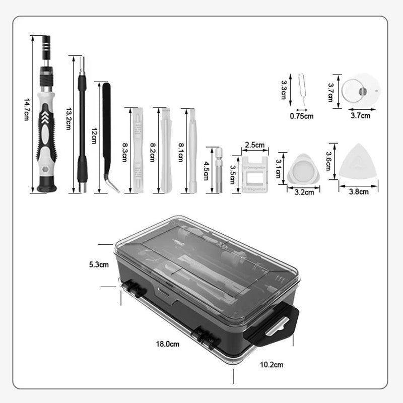117 in 1 Precision Screwdriver Set with 98 bits Magnetic Repair Tool Kit Micro built-in box for Electronics PC Phone Laptop Drones Watch