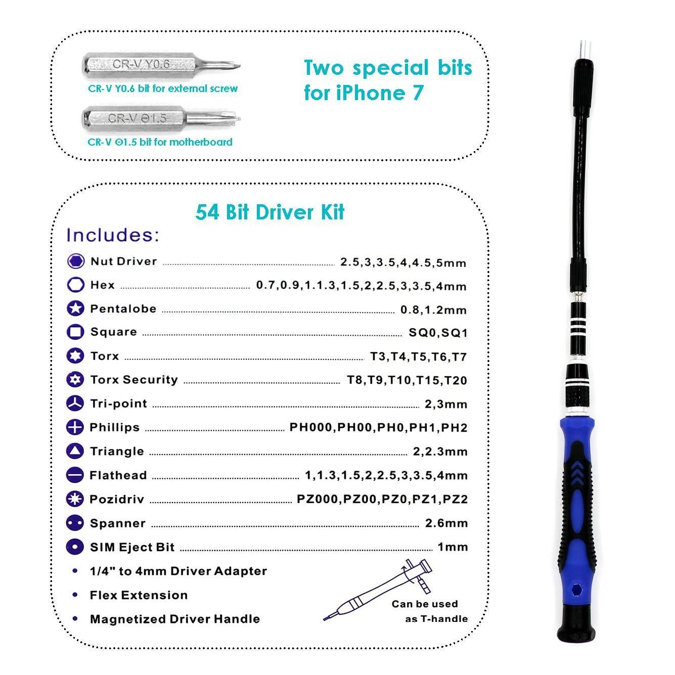 80 in 1 Precision Screwdriver Set with 54 Bits Magnetic Repair Tool Kit Micro Built-in Box for Electronics PC Phone Laptop Drones Watch