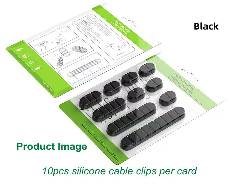 Cable Organizer Clips Cord Holder Self Adhesive Cable Management Removable & Reusable Cable Holder for USB Cable/Power Cord/Wire 2025 upgrade version