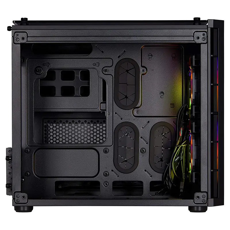 Corsair Crystal 280X Tempered Glass RGB mATX PC Case - Black