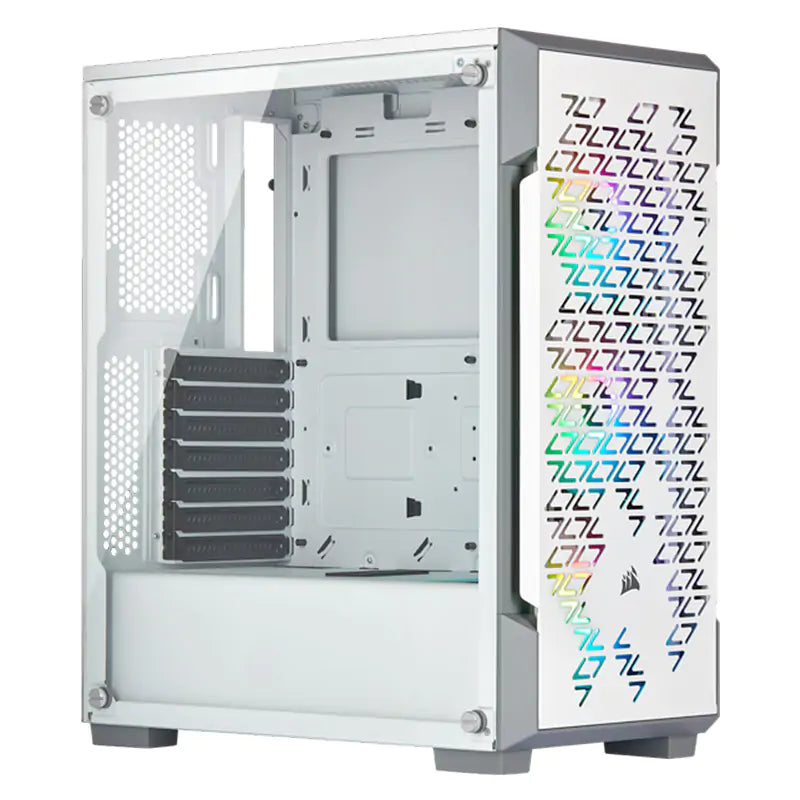 Corsair iCUE 220T Tempered Glass RGB Mid Tower ATX Case - White