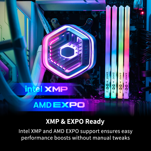 SP Silicon Power XPOWER STORM RGB DDR5 32GB 7200MHz Gaming Memory Supports Intel XMP/AMD EXPO CL34 UDIMM Desktop PC Computer RAM Memory, Gray