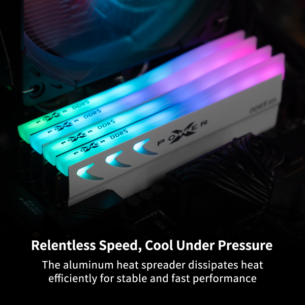 SP Silicon Power XPOWER STORM RGB DDR5 64GB 6400MHz Gaming Memory Supports Intel XMP/AMD EXPO CL32 UDIMM Desktop PC Computer RAM Memory, White