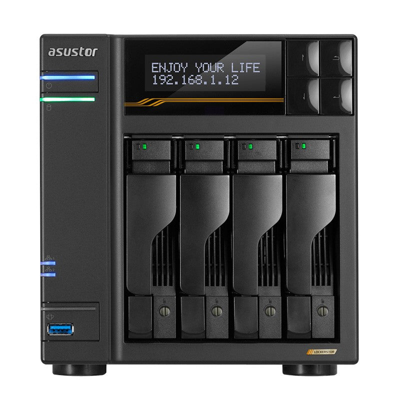 Asustor Lockerstor 4 Gen3 AMD Ryzen Embedded Quad Core V3C14 2.3GHz 16GB RAM Tower NAS