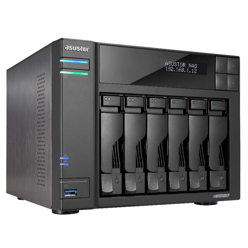 Asustor Lockerstor 6 Gen2 Intel Celeron N5105 Quad Core Jasper Lake 2.0 GHz 8GB RAM Tower NAS