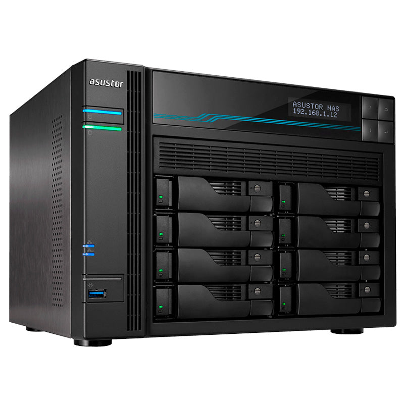 Asustor Lockerstor 8 Intel Atom C3538 Quad Core Denverton 2.1GHz 8GB RAM Tower NAS