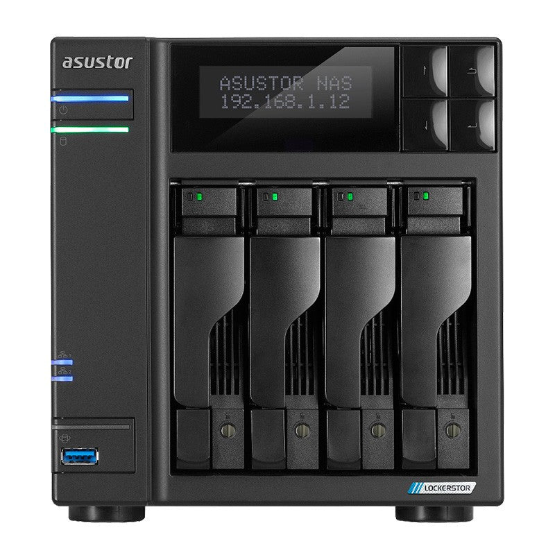 Asustor Lockerstor Gen2 Intel Celeron N5105 Quad-Core Jasper Lake 2.0 GHz 4GB RAM Tower NAS