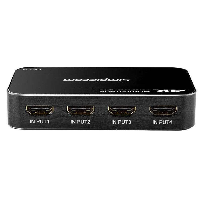 Simplecom 4 Way HDMI 2.0 Switch with Remote