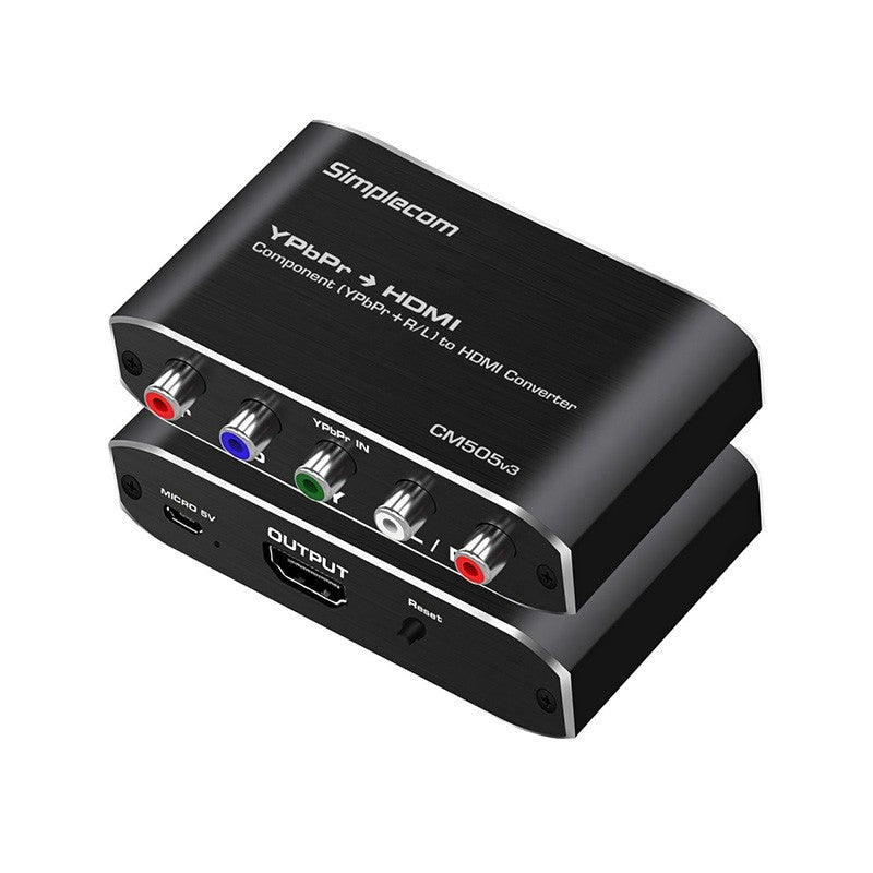 Simplecom Component YPbPr + Stereo R/L to FHD HDMI Converter