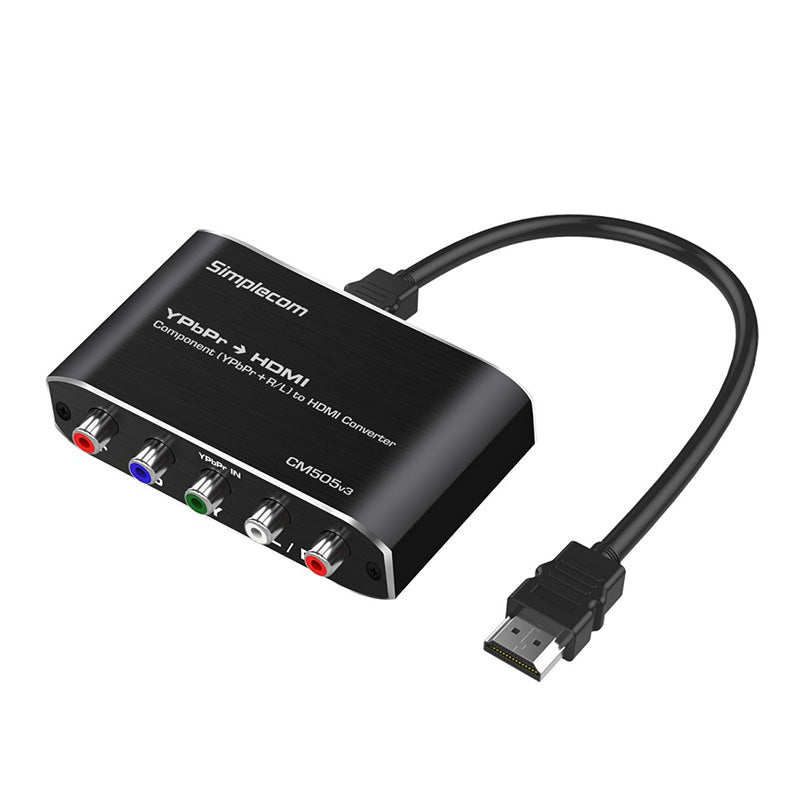 Simplecom Component YPbPr + Stereo R/L to FHD HDMI Converter
