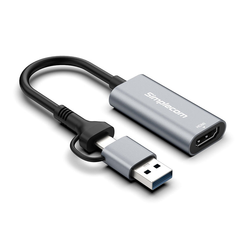 Simplecom USB 3.0 and USB-C to HDMI FHD Video Card Adapter