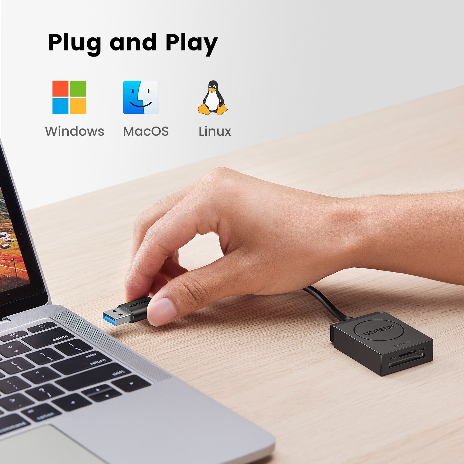 UGREEN 2-In-1 USB 3.0 A Card Reader