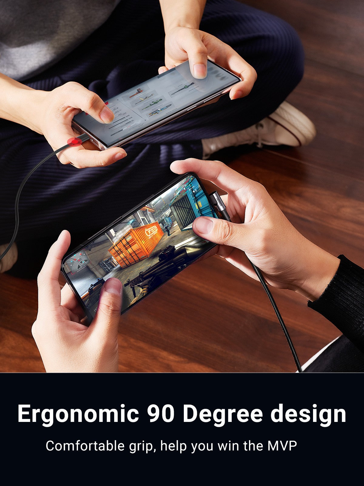 UGREEN Right Angle USB-A to USB-C Cable 2m