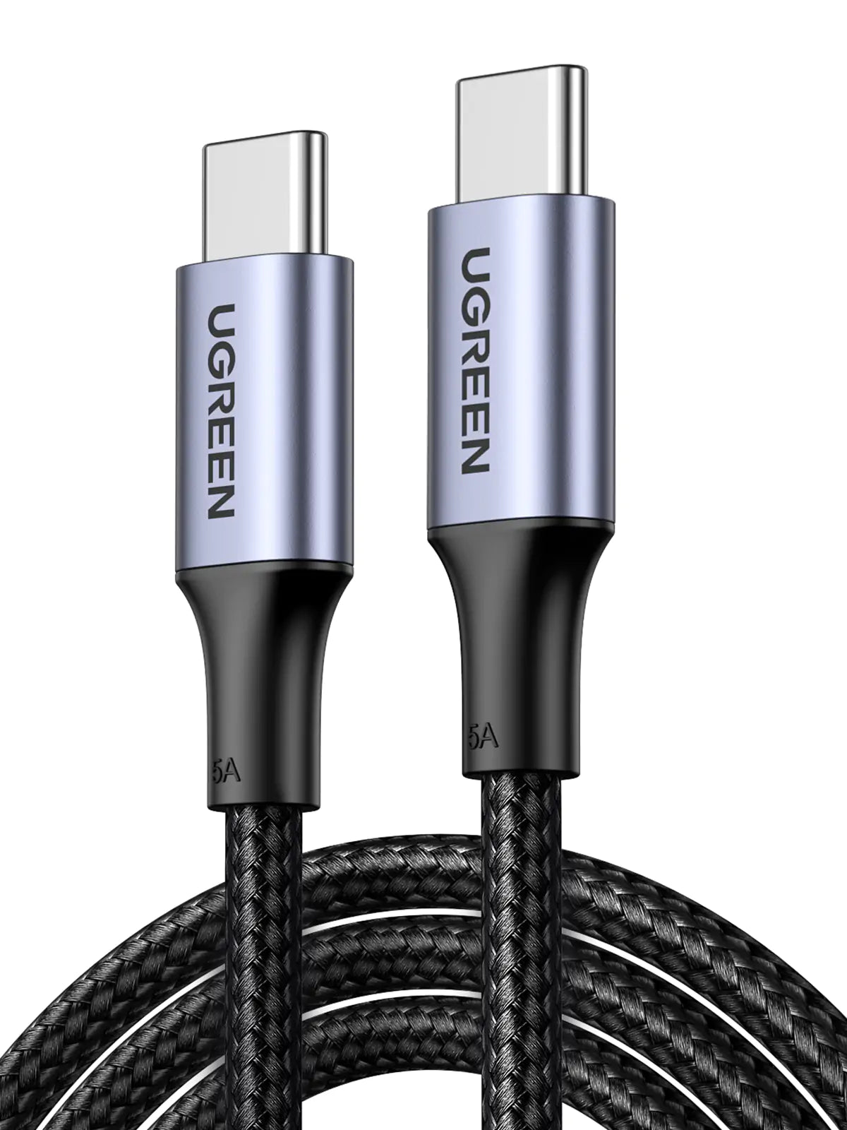 UGREEN USB-C to USB-C 2.0 5A Aluminum Case Charging Cable 2m (Space Gray)