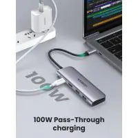 UGREEN USB-C to 2 Ports USB3.0-A Hub + HDMI + TF/SD with PD Power Supply (Space Gray)