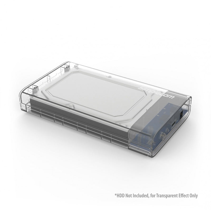Simplecom 3.5 SATA to USB 3.0 Docking Enclosure - Clear