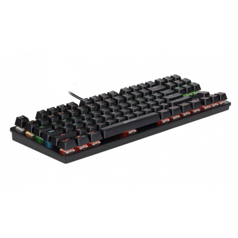 Rotanium WM087A Wired 87Key Mechanical Gaming Backlit Blue Switch Keyboard
