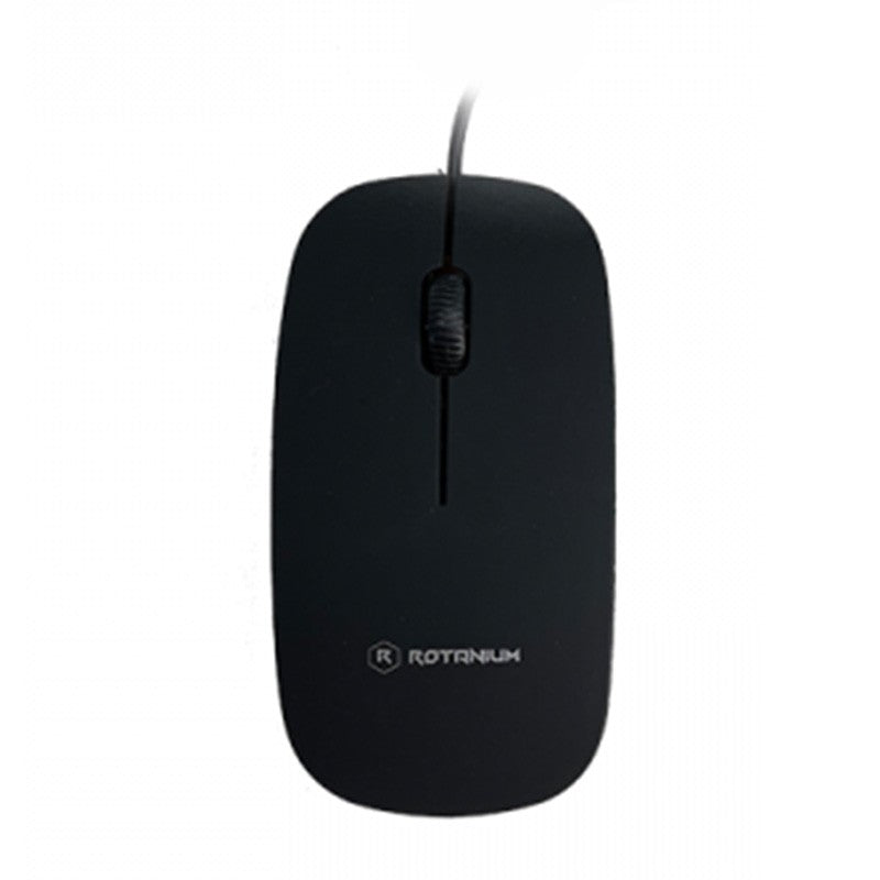 Rotanium WOC02 Wired Office Desktop Chocolate Keyboard + Mouse Combo