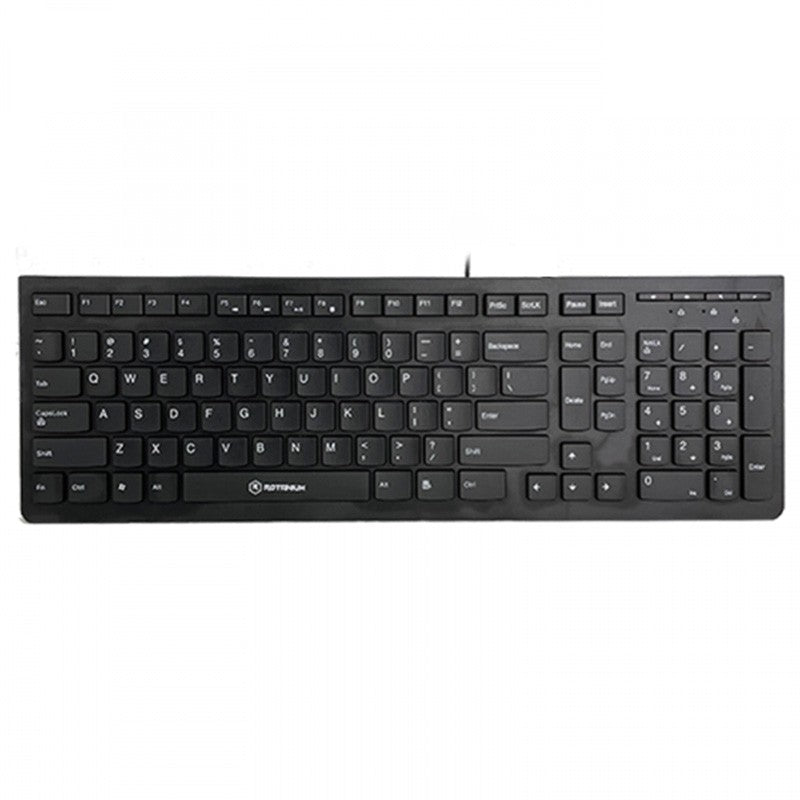 Rotanium WOC02 Wired Office Desktop Chocolate Keyboard + Mouse Combo