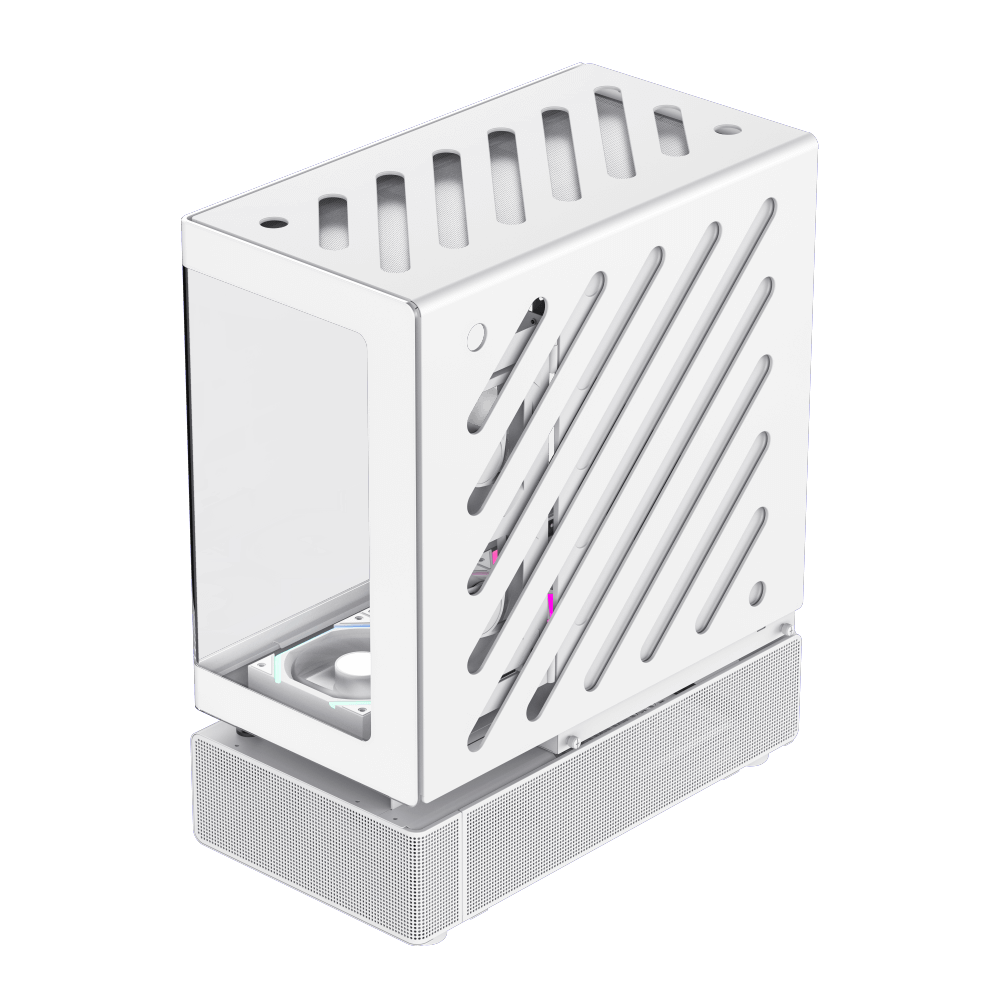 Gamemax ATX white GAMING Case Support BTF 6x ARGB fan