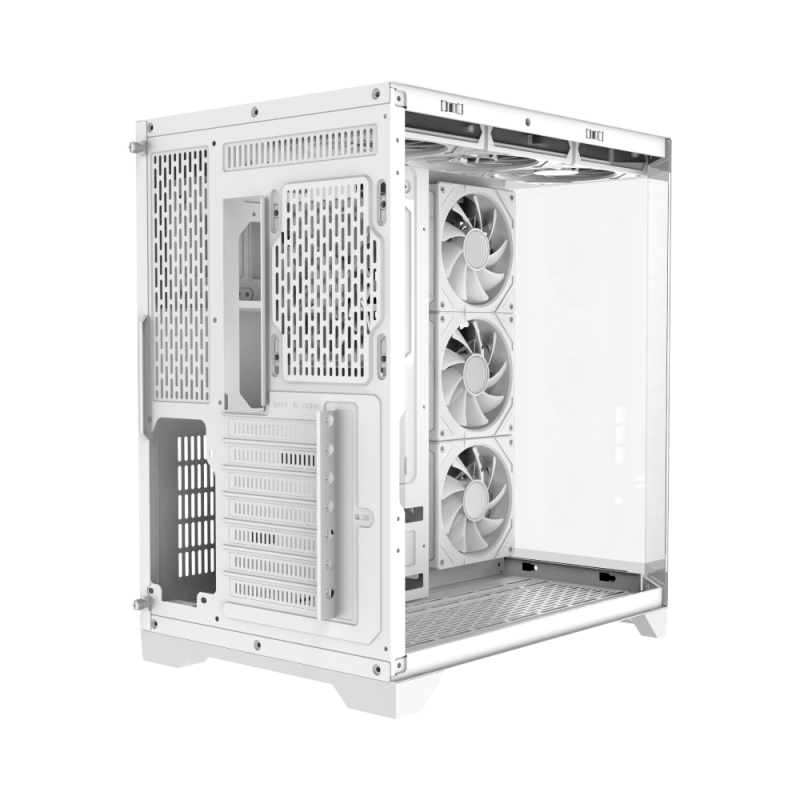 Gamemax Computer case, Fish  tank ATX Case, 4 x ARGB fan - White