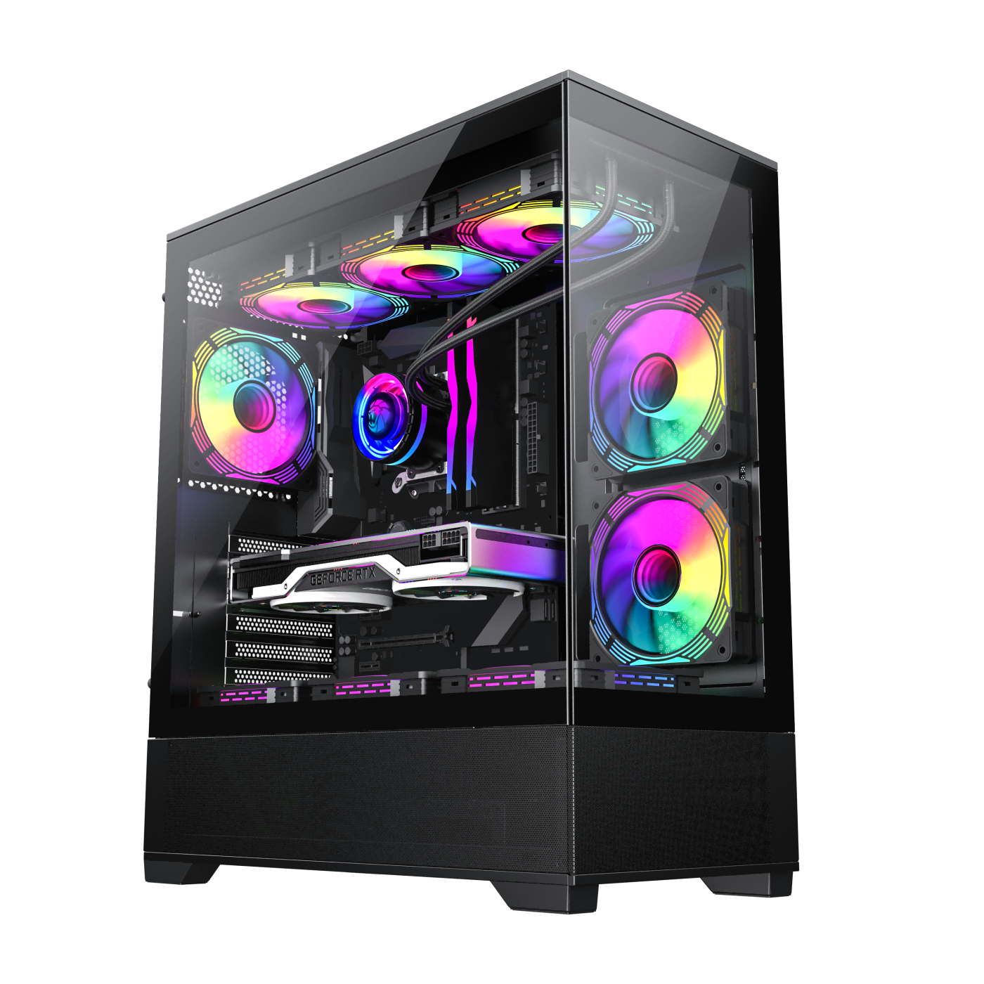 Gamemax Vista AB + power(GX-750 PRO BK)+ cool(IceBurg Infinity 360-change fans)