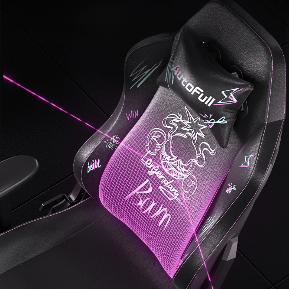 AutoFull C3 Graffiti Gaming Chair With Built In Lumbar Support