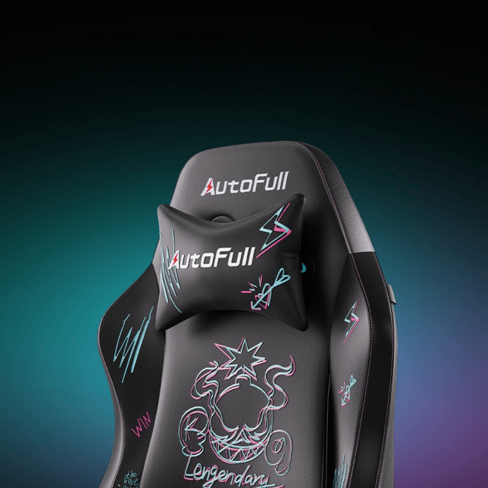 AutoFull C3 Graffiti Gaming Chair With Built In Lumbar Support