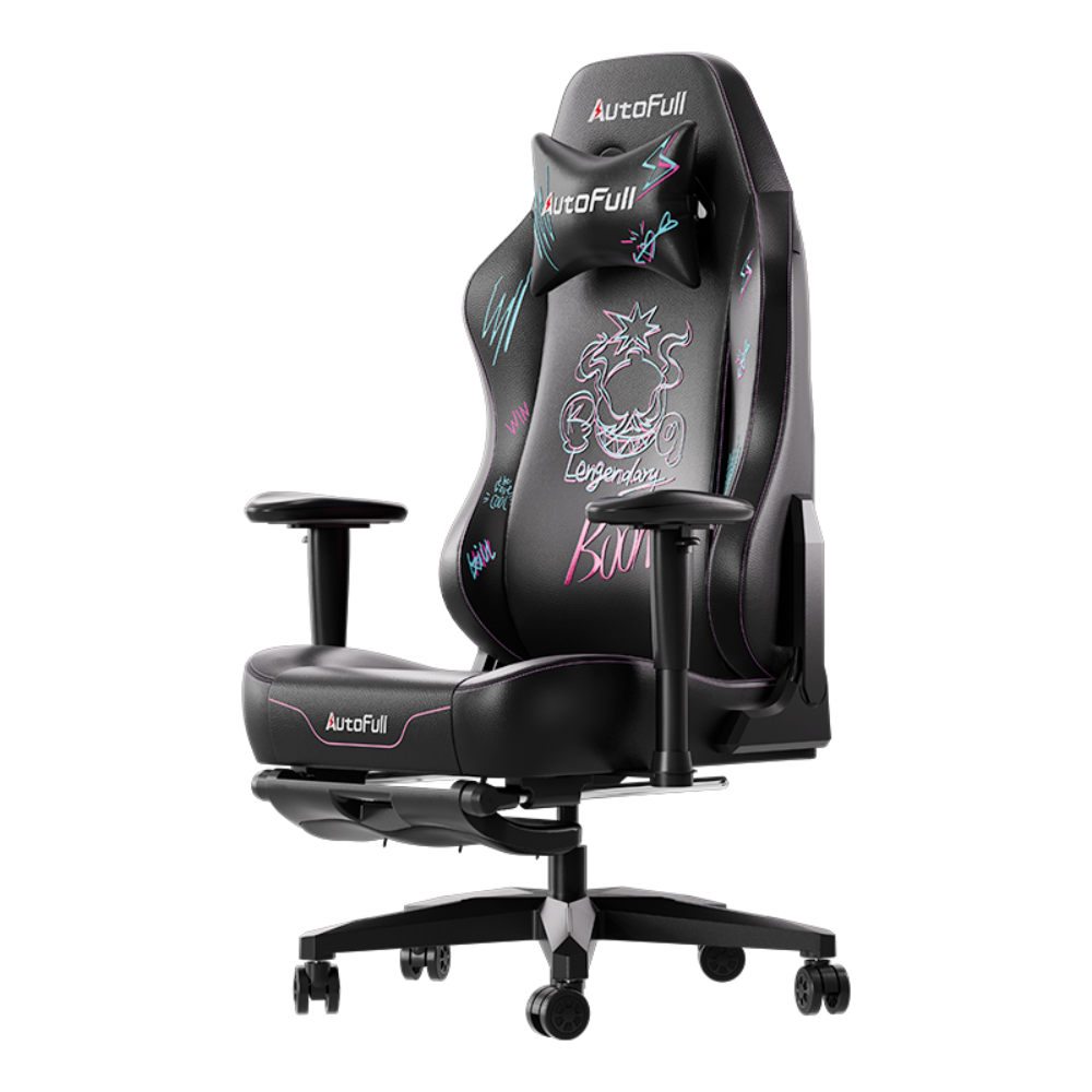 AutoFull C3 Graffiti Gaming Chair With Built In Lumbar Support