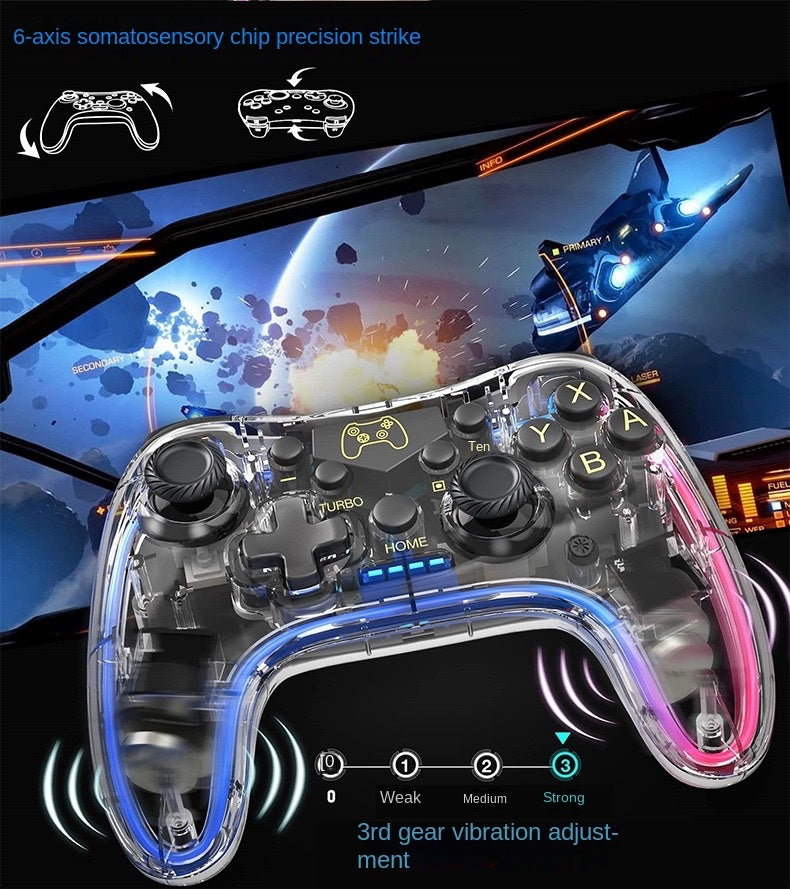 Switch pro transparent controller wireless Bluetooth PC computer mobile phone gaming controller